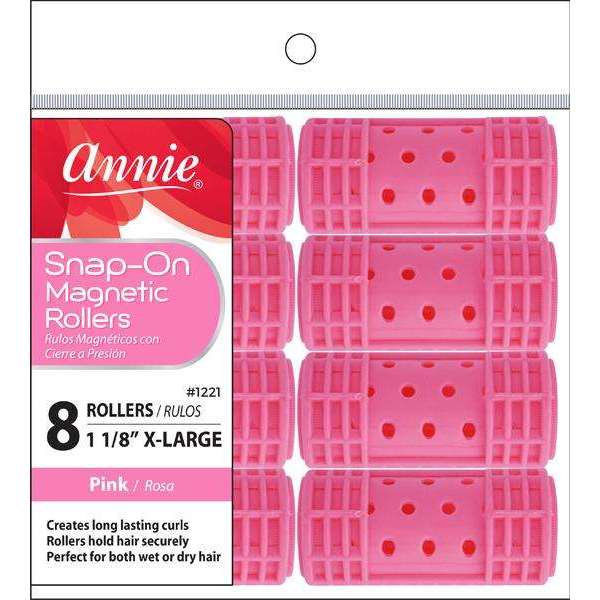 ANNIE - Professional Snap-On Magnetic Rollers X-LARGE PINK #1221