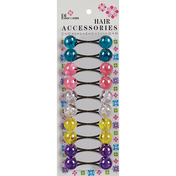 BLOSSOM - Hair Accessories Hair Knockers 10PCs Clear Pastel Assorted #PPP01-02M3