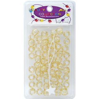 MAGIC COLLECTION - Small Round Glitter Hair Bead Gold