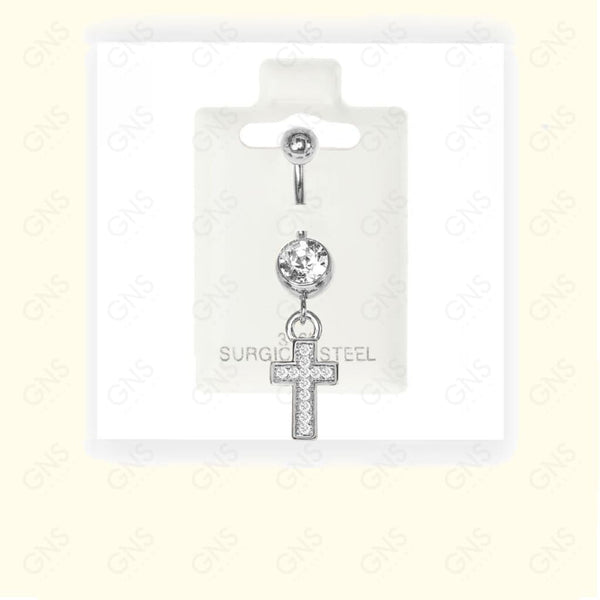 GNS - Silver Dangle Belly Ring BL001S