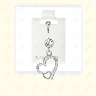 GNS - Silver Dangle Belly Ring BL004S