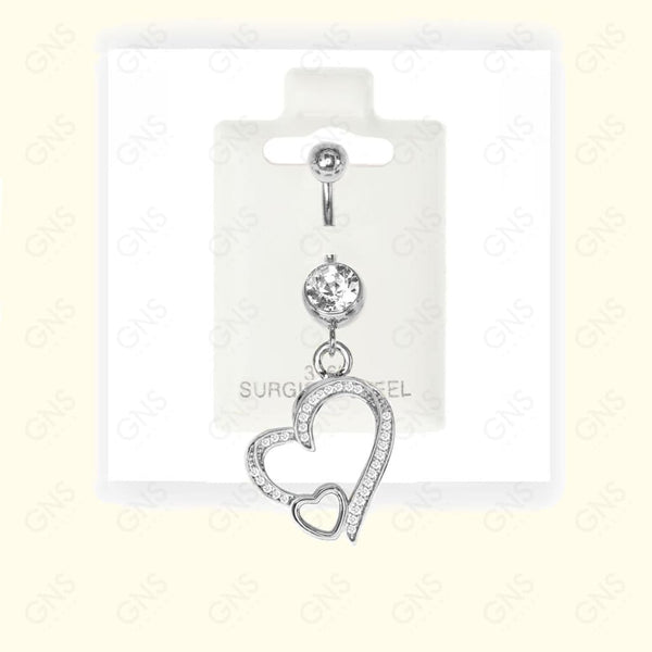 GNS - Silver Dangle Belly Ring BL004S