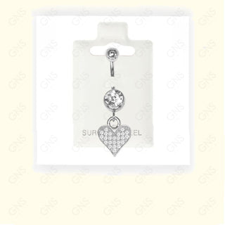 GNS - Silver Dangle Belly Ring BL008S