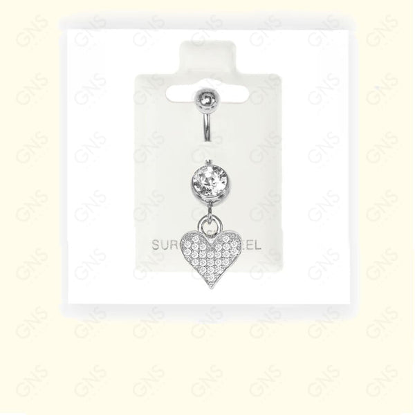 GNS - Silver Dangle Belly Ring BL008S