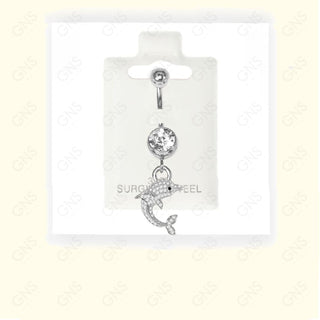 GNS - Silver Dangle Belly Ring BL014S