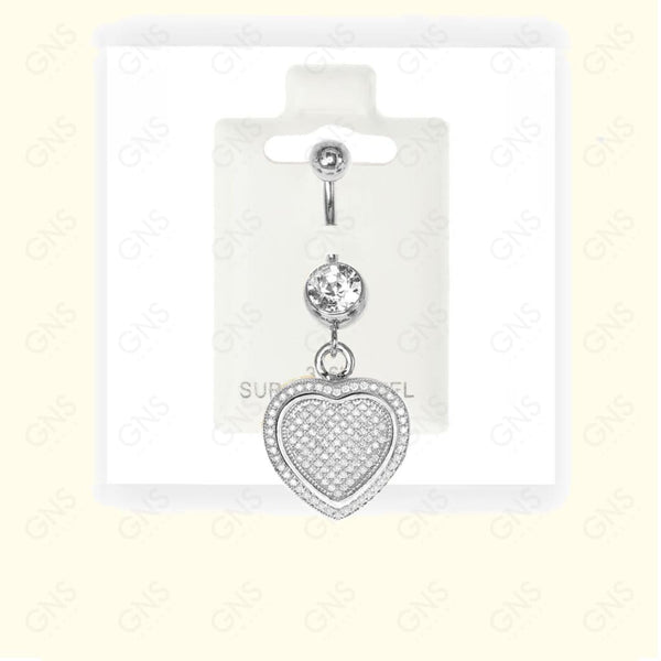 GNS - Silver Dangle Belly Ring BL027S