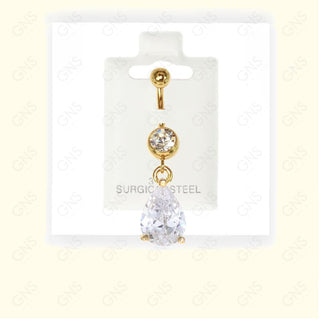 GNS - Gold Dangle Belly Ring BL034G