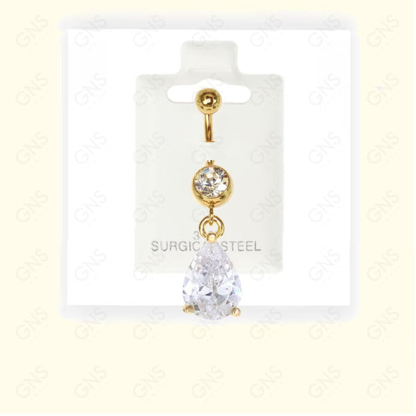 GNS - Gold Dangle Belly Ring BL034G