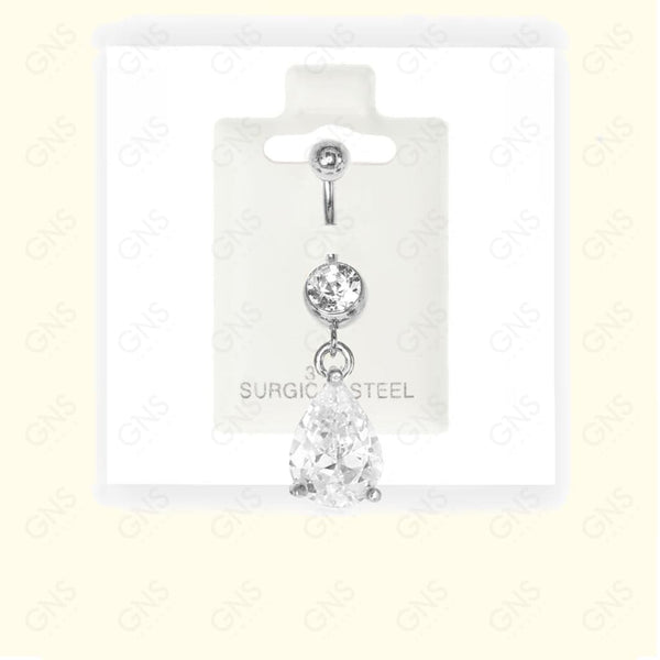 GNS - Silver Dangle Belly Ring BL034S