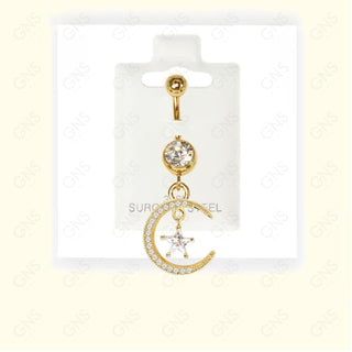 GNS - Gold Dangle Belly Ring BL069G