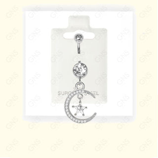 GNS - Silver Dangle Belly Ring BL069S