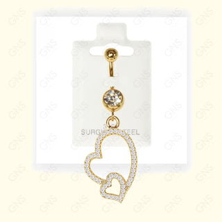 GNS - Gold Dangle Belly Ring BL072G