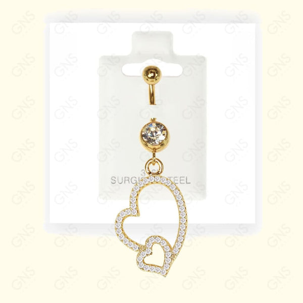 GNS - Gold Dangle Belly Ring BL072G
