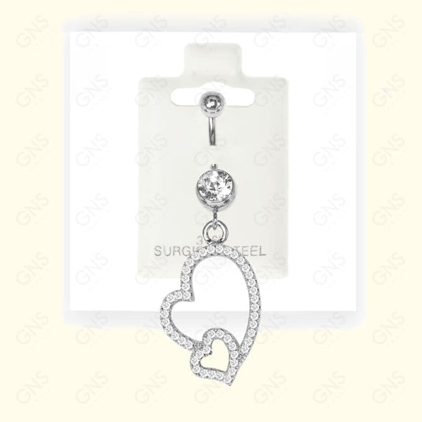 GNS - Silver Dangle Belly Ring BL072S
