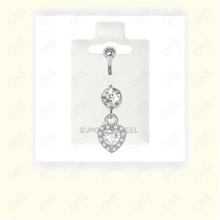 GNS - Silver Dangle Belly Ring BL125S