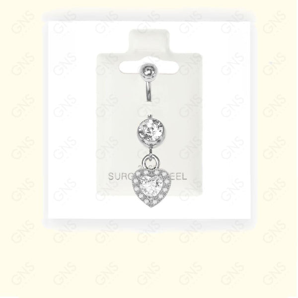 GNS - Silver Dangle Belly Ring BL125S