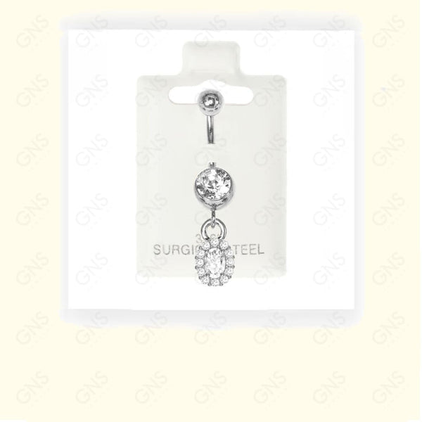 GNS - Silver Dangle Belly Ring BL138S