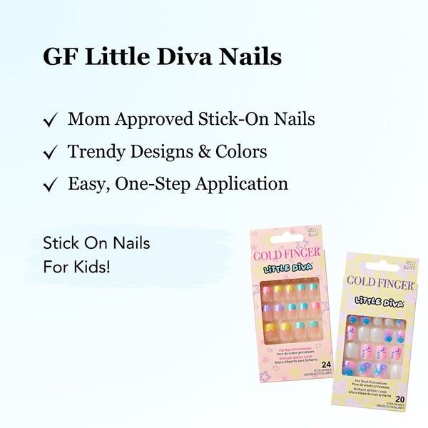 KISS - GOLD FINGER LITTLE DIVA STICKER NAILS - PALETTE