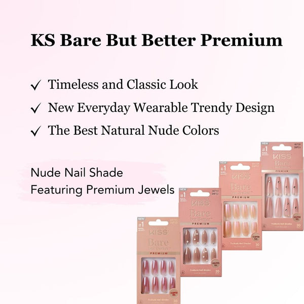 KISS - BARE-BUT-BETTER PREMIUM NAILS - FATE