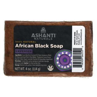 ASHANTI - 100% NATURAL AFRICAN BLACK SOAP BAR LAVENDER