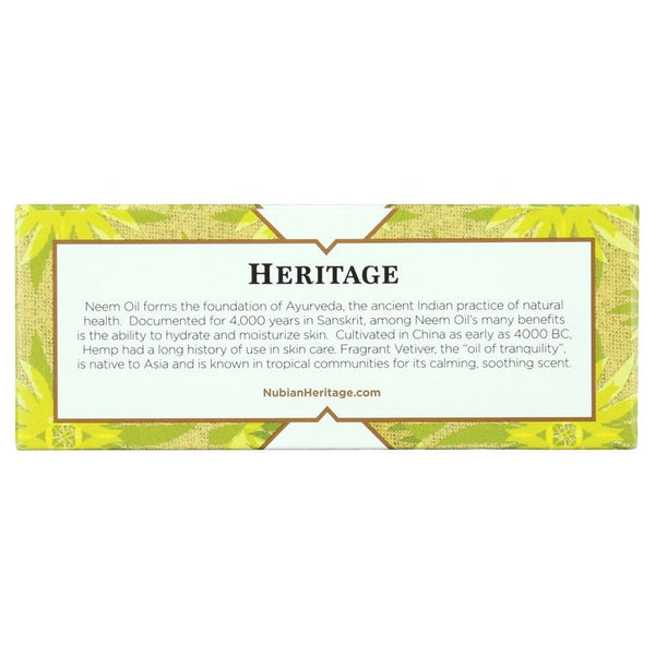 NUBIAN - Heritage Soap Indian Hemp & Haitian Vetiver
