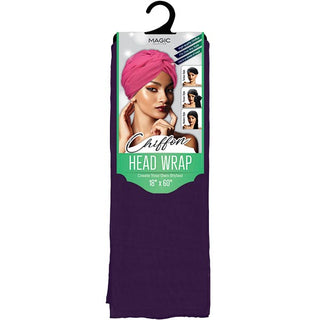Buy purple MAGIC COLLECTION - Chiffon Head Wrap (12 COLORS)