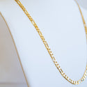 JOY JEWELRY - Gold Necklace Chain Cuban Textured 6mm 24