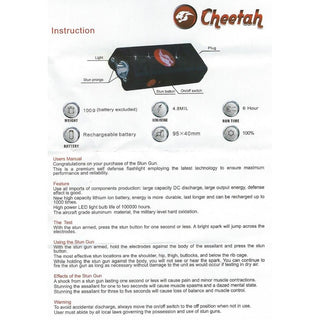 CHEETAH - Stun Gun & Pepper Spray (CH-10BK)