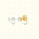 GNS - Gold X-Small Round Stud Earrings (CUR03G)