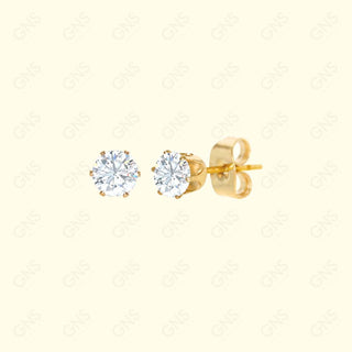 GNS - Gold Small Round Stud Earrings (CUR04G)