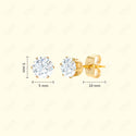 GNS - Gold Medium Round Stud Earrings (CUR05G)