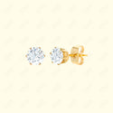 GNS - Gold Medium Round Stud Earrings (CUR05G)