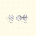 GNS - Silver Medium Round Stud Earrings (CUR05S)