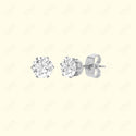 GNS - Silver Medium Round Stud Earrings (CUR05S)