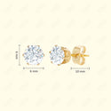 GNS - Gold Large Round Stud Earrings (CUR06G)