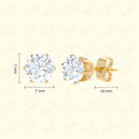 GNS - Gold X-Large Round Stud Earrings (CUR07G)