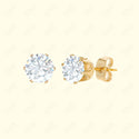 GNS - Gold X-Large Round Stud Earrings (CUR07G)