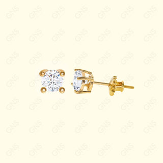 GNS - Gold Small Round Stud Earrings (CURS4G)