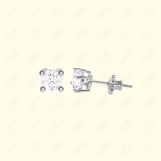 GNS - Silver Small Round Stud Earrings (CURS04S)