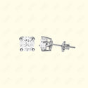 GNS - Silver Medium Round Stud Earrings (CURS05S)