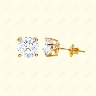 GNS - Gold X-Large Round Stud Earrings (CURS7G)