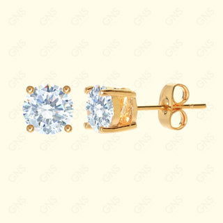 GNS - Gold Square Stud Earrings (CURT7G)