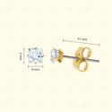 GNS - Gold X-Small Square Stud Earrings (CUSP3G)