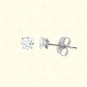 GNS - Silver Cubic Zirconia Square Plain Stud Earring CUSP03S