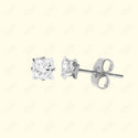 GNS - Silver Cubic Zirconia Square Plain Stud Earring CUSP04S