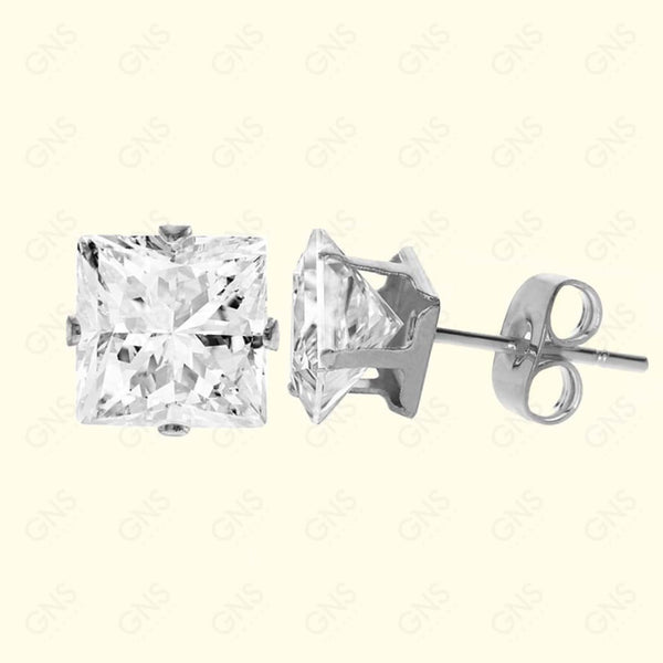 GNS - Silver Square Stud Earrings (CUSP9S)