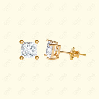 GNS - Gold Small Square Stud Earrings (CUSS4G)