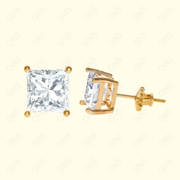 GNS - Gold X-Large Square Stud Earrings (CUSS07G)