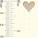 GNS - Gold Heart Earrings (CZ055G)