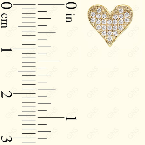 GNS - Gold Heart Earrings (CZ055G)